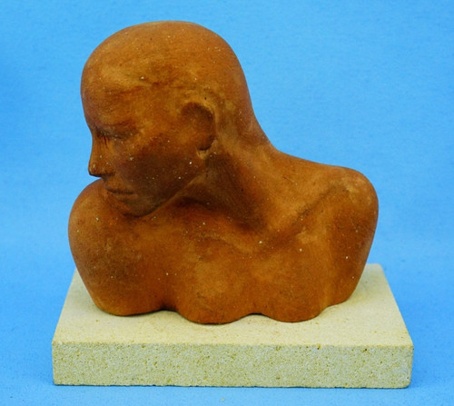 Scultura terracotta busto nudo - busto,