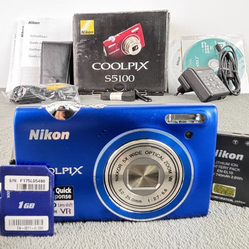 Nikon coolpix s5100 blu - coolpix,