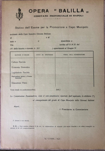 Rarissimo documento fascismo - documento,