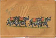 Dipinto A Mano Di Elefanti