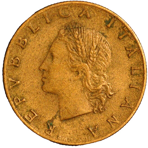 Italy lire 1958 - 20, km# 97