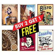 Bar/pub uomo grotta casa decorazione metallo insegna latta targa casa bar capannone arte da parete M10