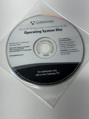 Gateway windows vista home - windows,