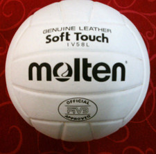pallone volley in pelle bianca MOLTEN IV58L SOFT TOUCH