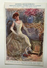 Cartolina Pubblicitaria Apparecchi moderni stufa a gas Roma c1