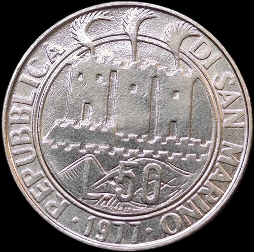 San marino lire - 50, 1977