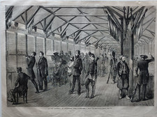 Stampa antica 1865 fucile tiro nazionale di Vincennes