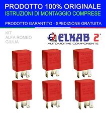 6 Relè MOPAR 12V 30A ORIGINALE OEM 702500 SPECIFICO per ALFA ROMEO GIULIA Relay