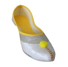 Scarpe da sposa da donna in pelle fatte a mano indian jutties party...