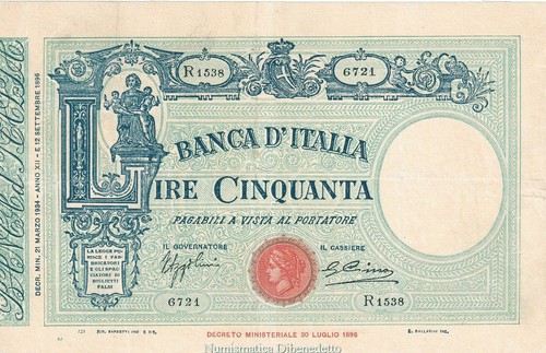 Regno lire barbetti - regno, 50