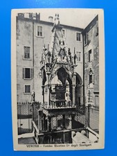 VERONA TOMBA MASTINO SECONDO DEGLI SCALIGERI VIAGGIATA CON FRANCOBOLLO CARTOLINA