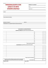 BLOCCO ORDINE DI LAVORO PERSONALIZZATI A4 21X29,7 2 COPIE AUTOCOPIANTI 50+50