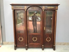 Libreria Impero a 3 ante in Mogano - Restaurata (in corso d'opera)