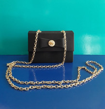 "Guy Laroche" mini-borsa da sera, anni 90, colore nero, con strass e decoro.