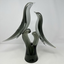Scultura 2 uccellini in vetro