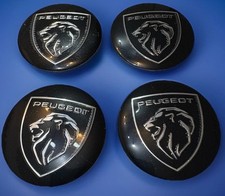 4 Coprimozzo Adesivi Peugeot Nuovo Logo Da 56mm Cerchi In Lega Tappo Auto