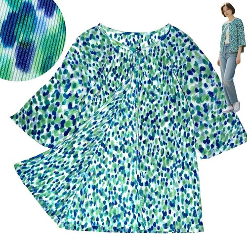 Cardigan bolero plissettato