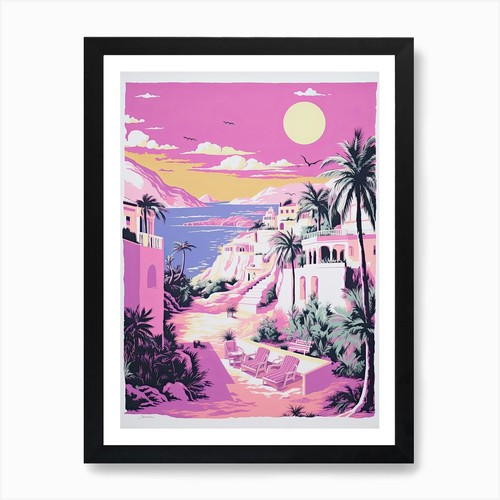 Ibiza risograph style art - in,