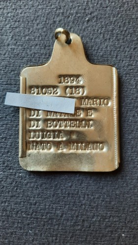 Piastrino piastrina soldato - piastrina,
