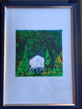 MARIO SCHIFANO Serigrafia materica "Casa è casa" firmata e timbro a secco