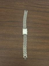 Orologio Vintage Gucci 2889L Quarzo Donna Ha Bisogno di Batteria Acciaio Inox Bianco