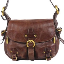 Borsa a tracolla Francesco Biasia marrone buone condizioni spedizione dal GIAPPONE