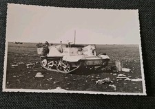 FOTO D'EPOCA 2 GUERRA MONDIALE REGIO ESERCITO AFRICA CARRO INGLESE DISTRUTTO 