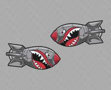2 adesivi bomba 80 mm squalo