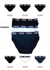 6 pezzi slip uomo fila art. fu5233  in cotone elasticizzato con banda elastica