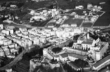1960 BRESCIA ripresa aerea primo piano Castello zona nord NEGATIVO ORIGINALE