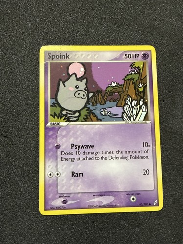 Carta pokemon spoink - carta,