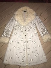 Roberto Cavalli long lambskin coat shearling size  M-L