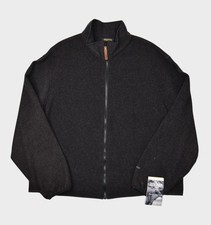 Woolrich Giacca Uomo XL Nero 100% Lana Technowool Outdoor Full Zip Bomber NUOVO