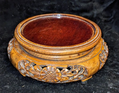 Vaso legno duro intagliato - legno,