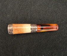 Antico Bocchino d'Epoca Stile Vittoriana Britannica in Argento e Corno