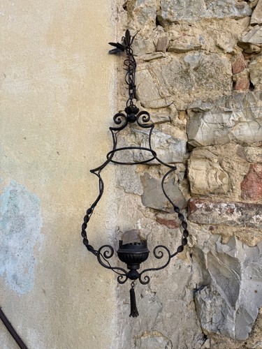 Lampadario vecchio ferro - lampadario, in