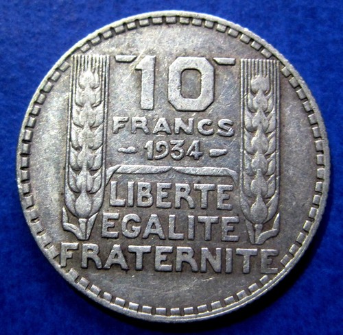 Moneta argento francia - moneta, 10