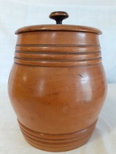 Scatola Barattolo In Legno Per Il Te' Wooden Tea Box Vittoriano XIX° Sec.