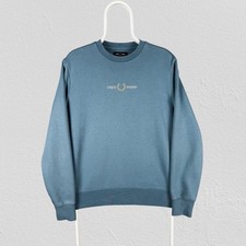 Fred Perry Felpa Blu Ricamata