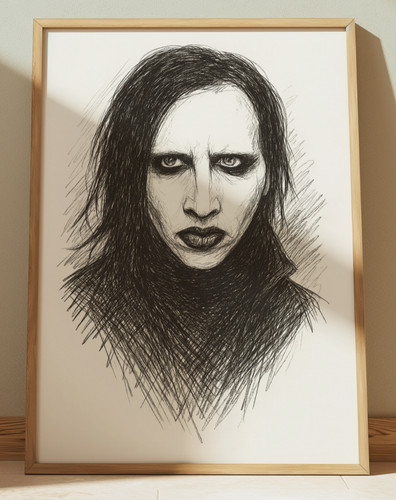 Marlyn manson disegno - manson, stampa
