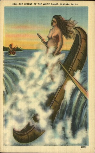 Cartolina lino niagara falls - cartolina,