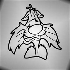 adesivo Aufkleber - Sticker  GATTO SILVESTRO PRESPAZIATO  comics cartoon sticker