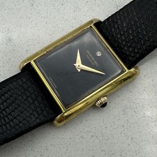 Orologio Raymond Weil Tank vintage anni 70 meccanico misura media placcato oro.