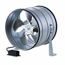 Estrattore Aria in metallo Aspiratore in Linea Blauberg Tubo MZ Ø 150/200/250