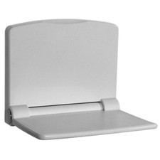 Sedile doccia ribaltabile con schienale, sgabello da bagno a muro per wc anziani