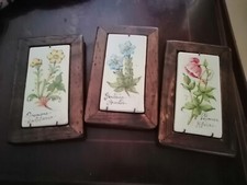 TRIS DI QUADRETTI IN LEGNO E CERAMICA 