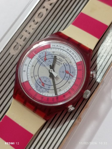 Swatch chrono 1991 navy - chrono,