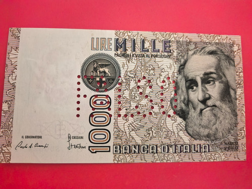 Curiosita 1000 lire - , marco