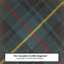 Canadian Scottish regiment tartan patch badge backing for TOS Cap hat