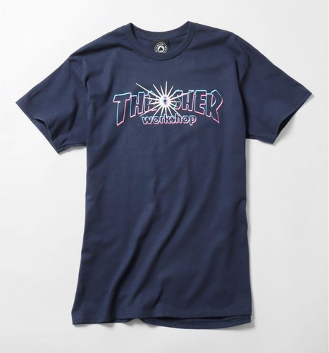 Shirt grafica thrasher blu - t-shirt,